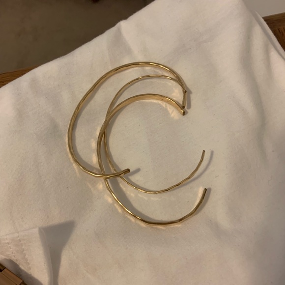 Hammered Gold Cuff Bracelets - Picture 6 of 6